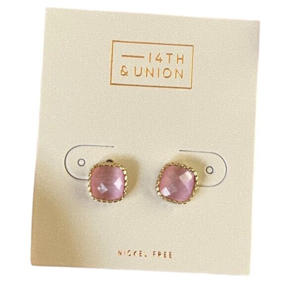 Nordstrom Rack 14th & Union Square Crystal Stud Earrings NEW - Picture 1 of 4